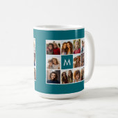 11 foto-rastercollage met monogram koffiemok (Voorkant rechts)