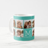 11 foto-rastercollage met monogram koffiemok (Voorkant links)