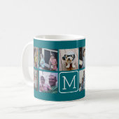 11 foto-rastercollage met monogram koffiemok (Voorkant links)
