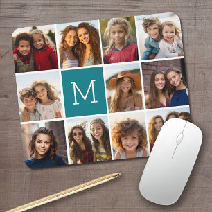 11 Foto-rastercollage met monogram Muismat