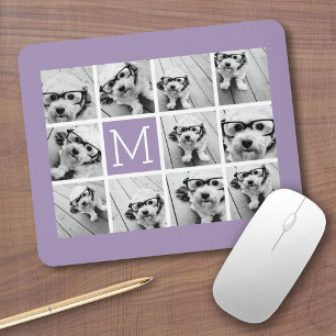 11 Foto-rastercollage met monogram Muismat