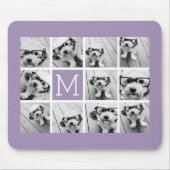11 Foto-rastercollage met monogram Muismat (Voorkant)
