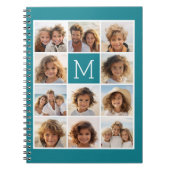11 foto-rastercollage met monogram notitieboek (Voorkant)