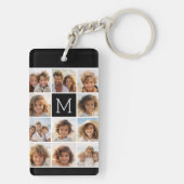 11 foto-rastercollage met monogram sleutelhanger (achterkant)