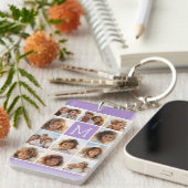 11 Foto-rastercollage met monogram Sleutelhanger (Voorkant Rechts)
