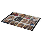 11 Foto-rastercollage met monogram Snijplank (Hoek)