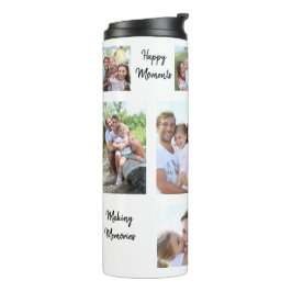 11 Fotocollage familie Happy Memory Citaten Wit Thermosbeker