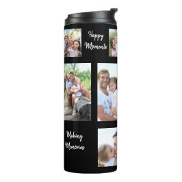 11 Fotocollage familie Happy Memory Citaten zwart Thermosbeker