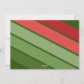 11 Fotocollage - Merry Christmas Retro Stripes Feestdagenkaart (Achterkant)