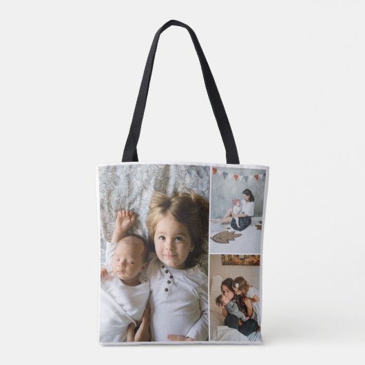 11 Fotocollage sjabloon gepersonaliseerd Tote Bag (Achterkant)