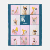 11 foto's collage op maat Best Dog Ever Fleece Deken (Voorkant)