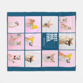 11 foto's collage op maat Best Dog Ever Fleece Deken (Voorkant (Horizontaal))