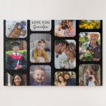 11 foto's maken met moderne grafische liefde voor  legpuzzel<br><div class="desc">Elegant en modern fotodisplay dat een geweldig cadeau is voor elke gelegenheid en voor iedereen: bruiloft, familie, vrienden en beste vrienden, grootouders, Valentijnsdag. Voor beste resultaten wanneer het personaliseren van dit ontwerp, probeer gebruikend het zelfde formaat zoals de sjabloon gebruikt: verticaal wanneer verticaal, vierkant wanneer vierkant enz. Anders zal het...</div>