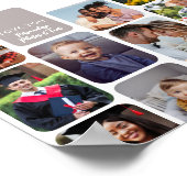 11 foto's personaliseren Modern Chic Elegant Love Poster (Hoek)