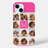 11 Fotosamenstelling - Minimaal raster met tekst Case-Mate iPhone Case (Achterkant)
