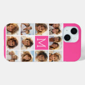 11 Fotosamenstelling - Minimaal raster met tekst Case-Mate iPhone Case (Achterkant (horizontaal))
