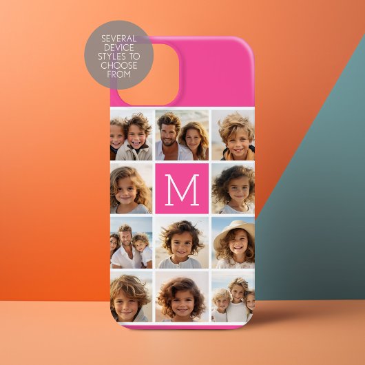11 Fotosamenstelling - Minimaal raster met tekst Case-Mate iPhone Case