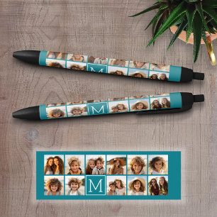 11 Fotosamenstelling - Minimaal raster met tekst Zwarte Inkt Pen