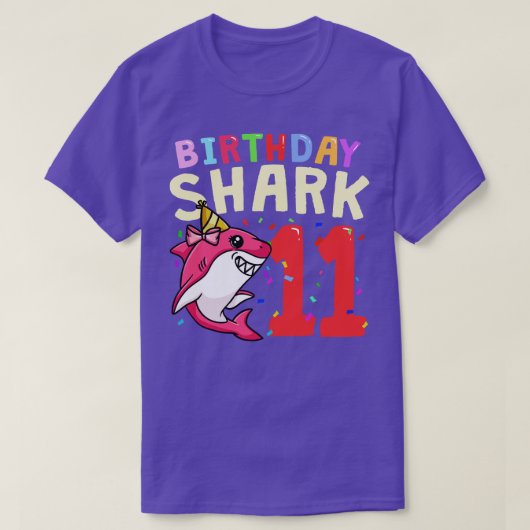 11 Geburtstag Haifisch T-shirt (Design voorkant)