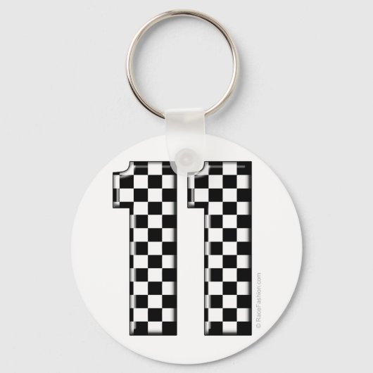 11 gecontroleerd automatisch racingnummer sleutelhanger (Voorkant)