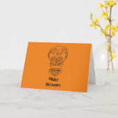 11 - Gelukkig Halloween Wenskaart Kaart (Gele Bloem)