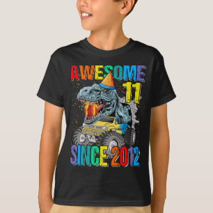11 Geweldige sinds 2012 Dinosaur Monster Truck 11 T-shirt