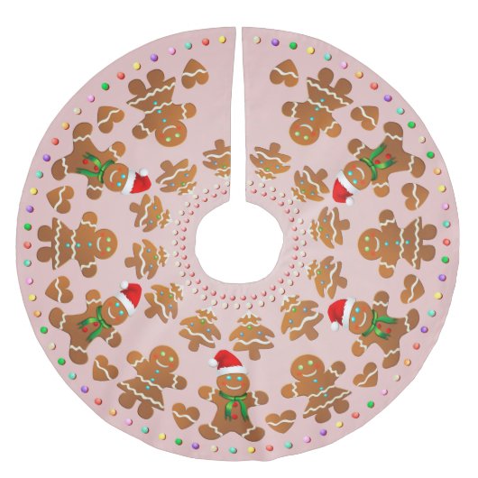 11 Gingerbread Jongens en Meisjes vieren Xmas Kerstboom Rok (Voorkant)