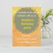 11 gouden verjaardagsuitnodiging kaart (Staand voorkant)