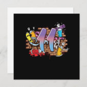 11 Graffiti-spuitverfschilderijen schilders Kaart (Voorkant / Achterkant)