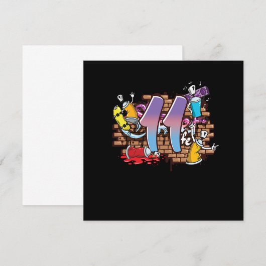 11 Graffiti verf schilders Kaart (Voorkant / Achterkant)