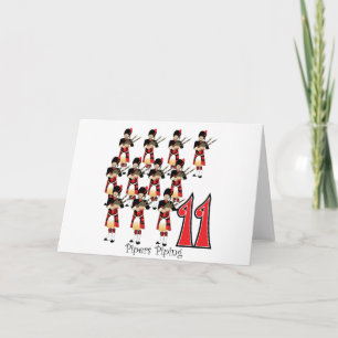 11 het Door buizen leiden van pijpers Feestdagen Kaart