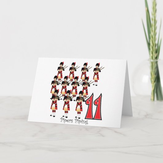 11 het Door buizen leiden van pijpers Feestdagen Kaart (Voorkant)