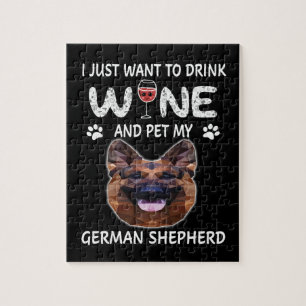 11 I just Want to Drink Wine And Pet My German She Legpuzzel