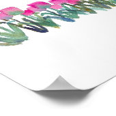 11-inch x8.5-inch Waterverf roze tapijten Poster ( (Hoek)