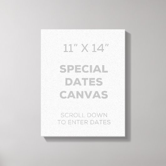 11-inch x 14-inch speciaal datumdoek canvas afdruk (Voorkant)