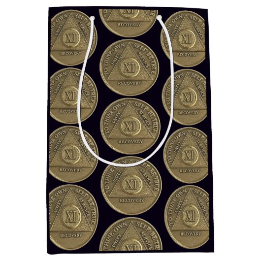 11 Jaar AA Jubileum Munt Medium Cadeauzakje (Voorkant)