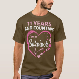 11 jaar en tellen dat ik een borstkankeroverlevend t-shirt