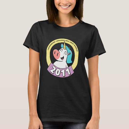 11 jaar Funny Quote Legendary Geweldige Bday T-shirt (Voorkant)