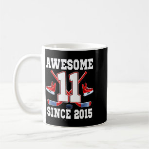 11 Jaar Geweldig Sinds 2015 Hockey Thema Verjaarda Koffiemok