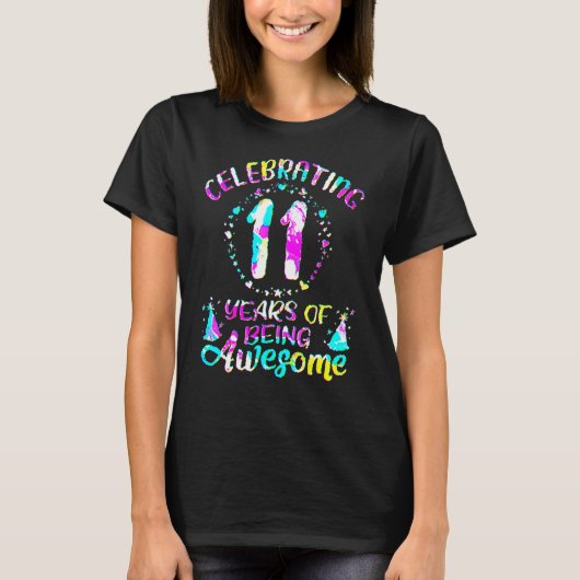 11 jaar Geweldige 11 jaar oud en 11 jaar oud T-shirt (Voorkant)