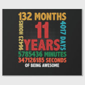 11 jaar Geweldige 11e geboorte-cadeau Cadeaupapier (Vlak)