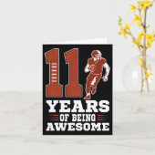 11 jaar Geweldige Boy 11th Birthday Voetbal Kaart (Gele Bloem)