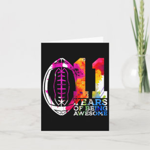11 jaar Geweldige Football 11e verjaardag Kaart