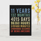 11 jaar Geweldige koel op de geboorte Kaart (Gele Bloem)