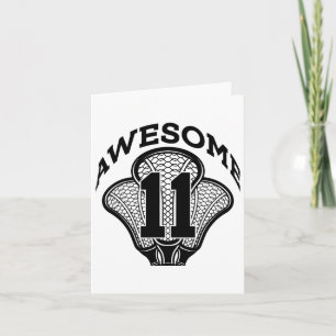 11 jaar Geweldige Lacrosse 11e verjaardag Kaart