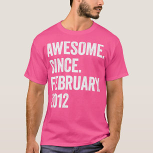 11 jaar Geweldige sinds februari 2012 11e verjaard T-shirt
