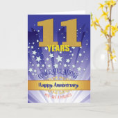 11 jaar herstel Jubileum vet cijfer Kaart (Gele Bloem)