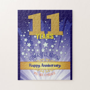 11 jaar herstel Jubileum vet cijfer Legpuzzel