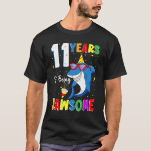 11 jaar Jawsome Shark 11e verjaardag 11 jaar T-shirt