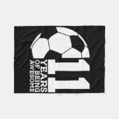 11 Jaar Lang Geweldig Voetbal 11e Verjaardag _1  Fleece Deken (Voorkant (Horizontaal))